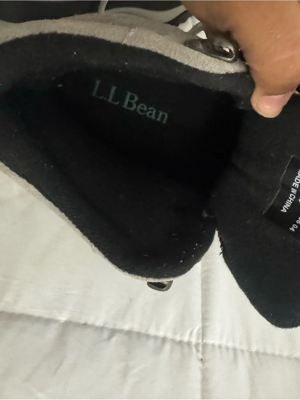 L.L. Bean Men's Gray Suede Hiking Rain & Snow Boots